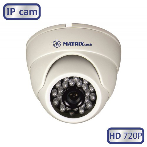 Купольная IP сетевая камера с ИК подсветкой MATRIX MT-DW720IP20
